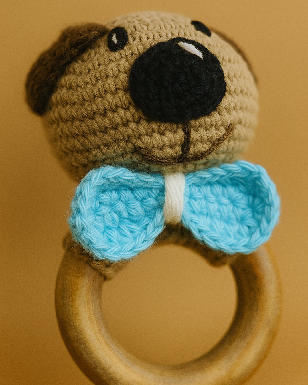 Soft Crochet Scooby Do Rattle for Newborns and Toddlers