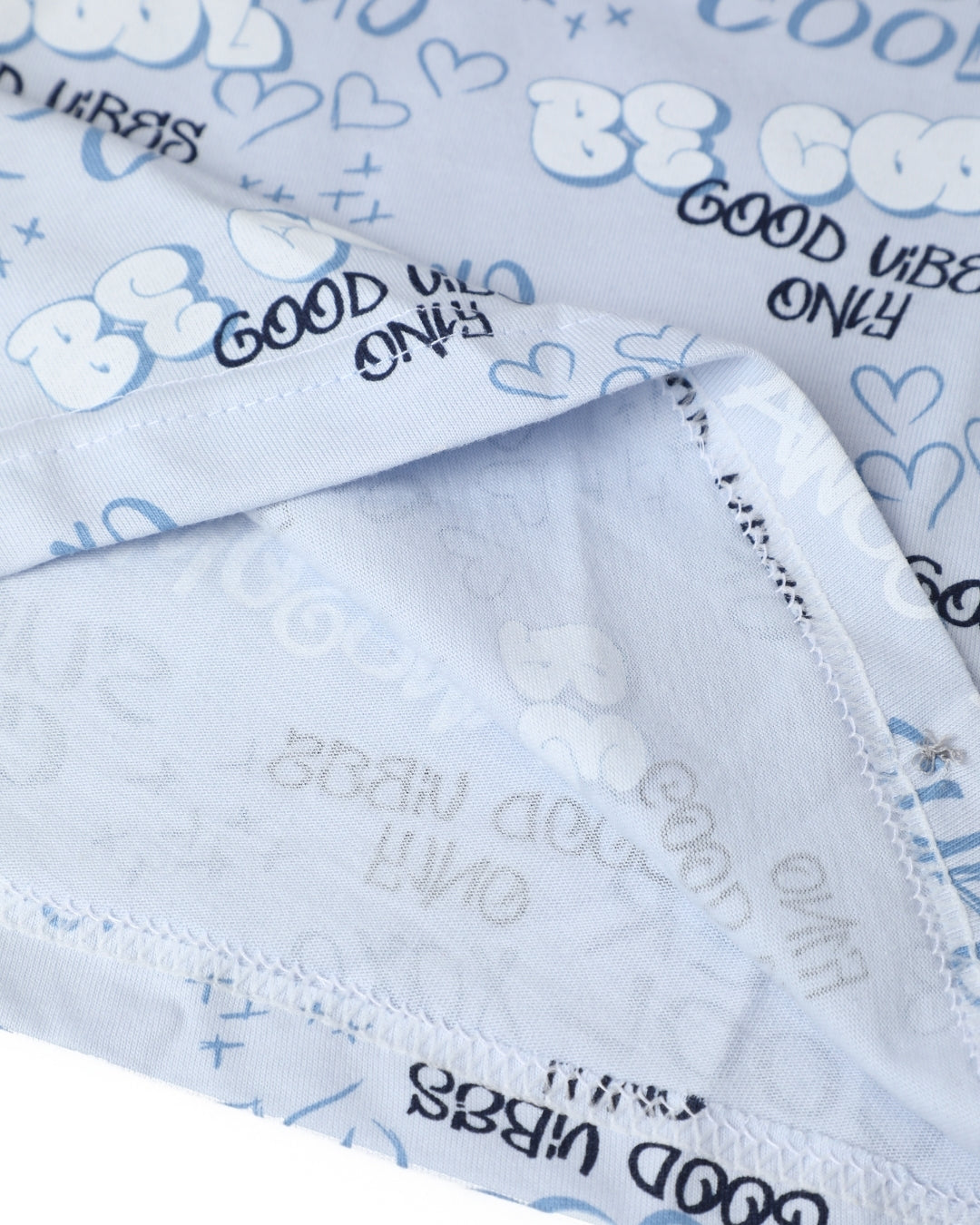 Blue Super Cool Printed Premium Cotton T-Shirt & Shorts Set with Pocket for Girls & Boys