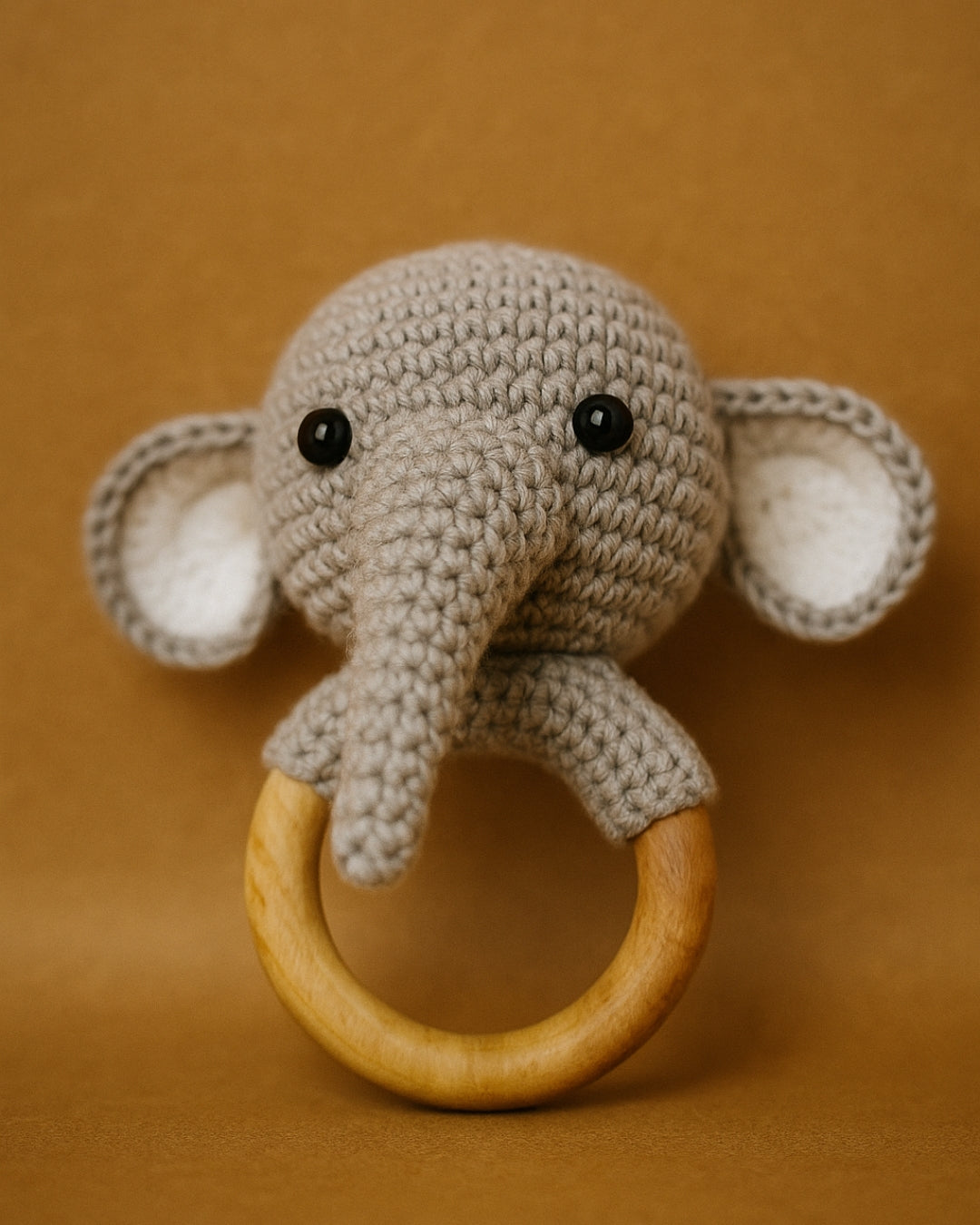 Handmade Crochet Chota Appu Toy and Rattle Set for Kids Soft and Safe