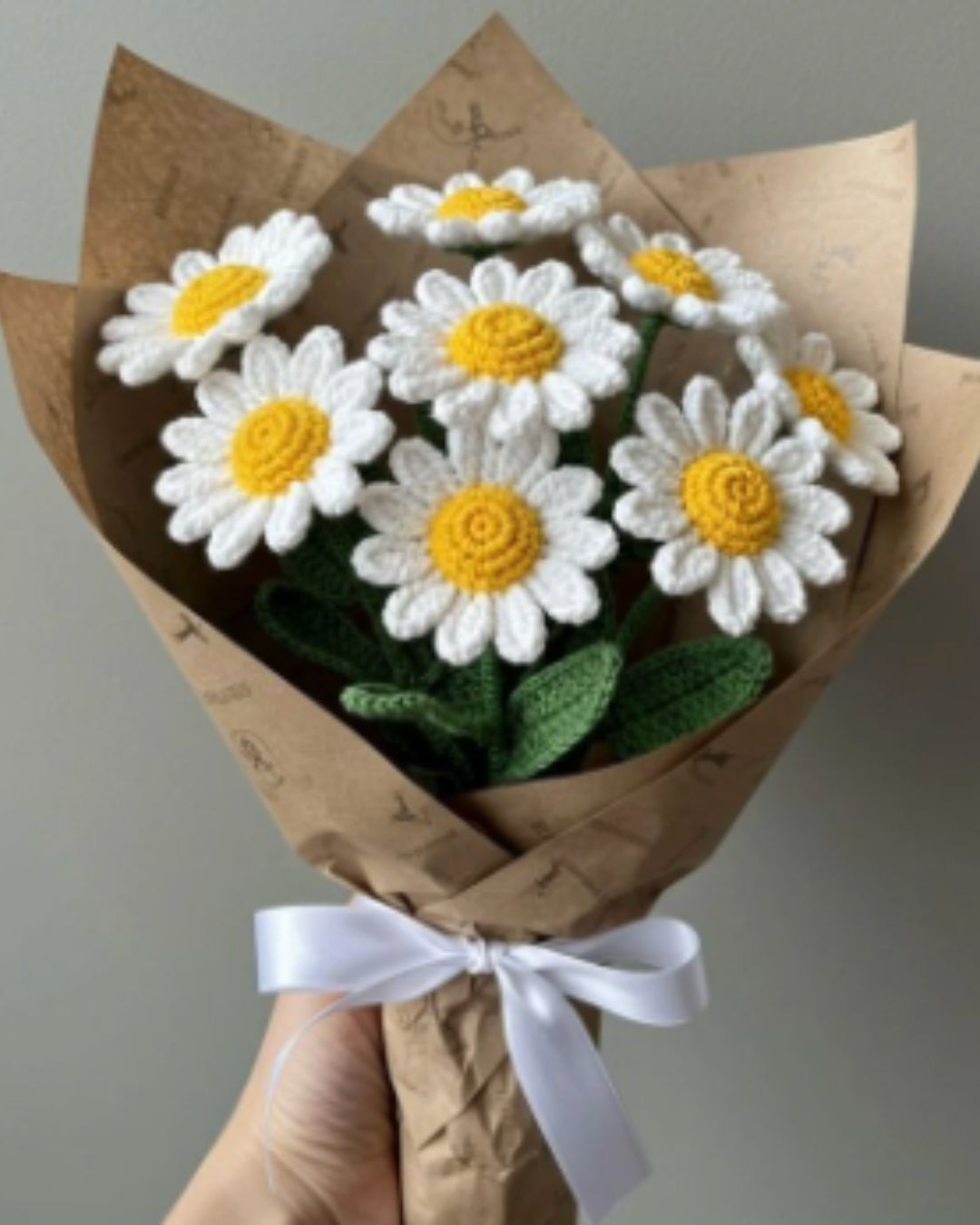 Handmade Crochet Daisy Bouquet