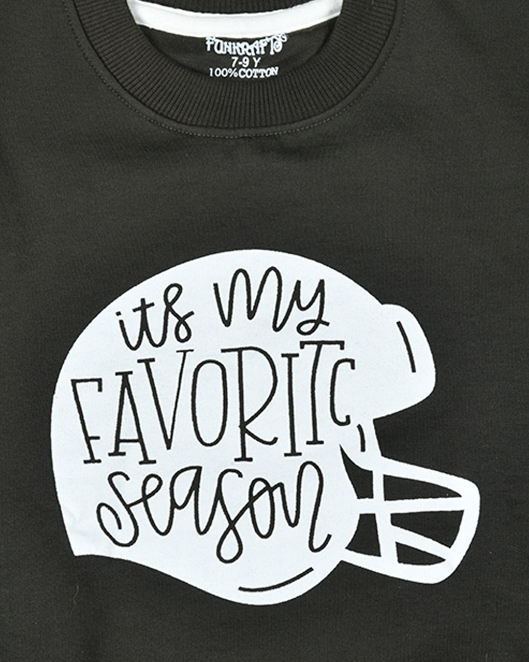 Olive Green Cotton Fleece Boys Sweatshirt