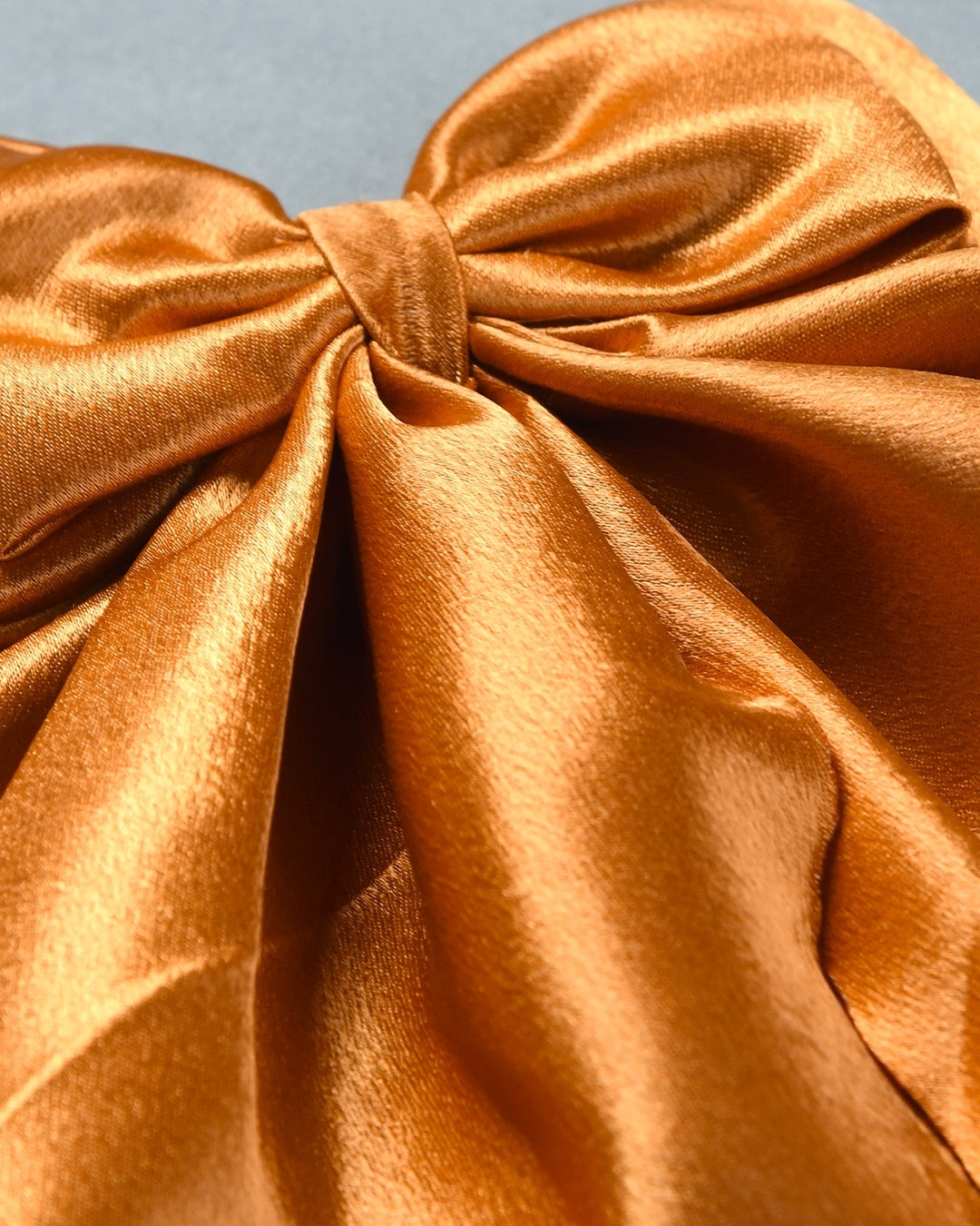 Satin Bow Hairclip - Mustard