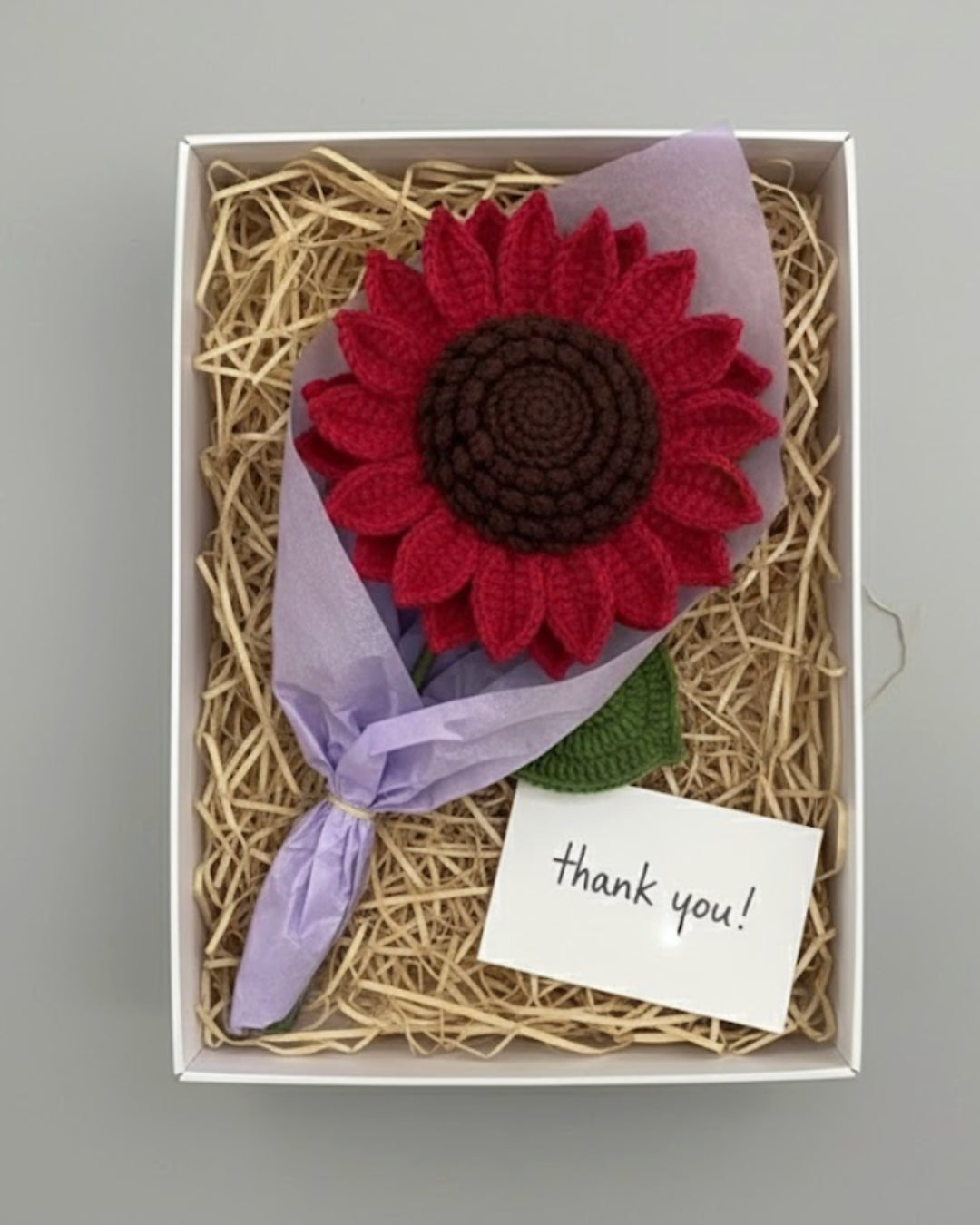 Handmade Red Crochet Home Accent Flower