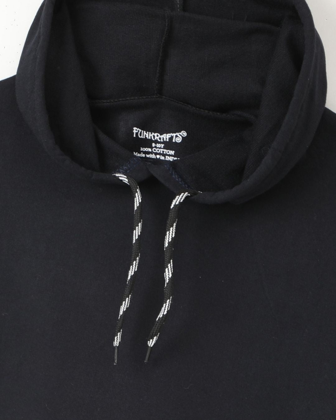 Black Premium Cotton Half Sleeves Solid Hooded T-Shirt & Shorts Set for Girls