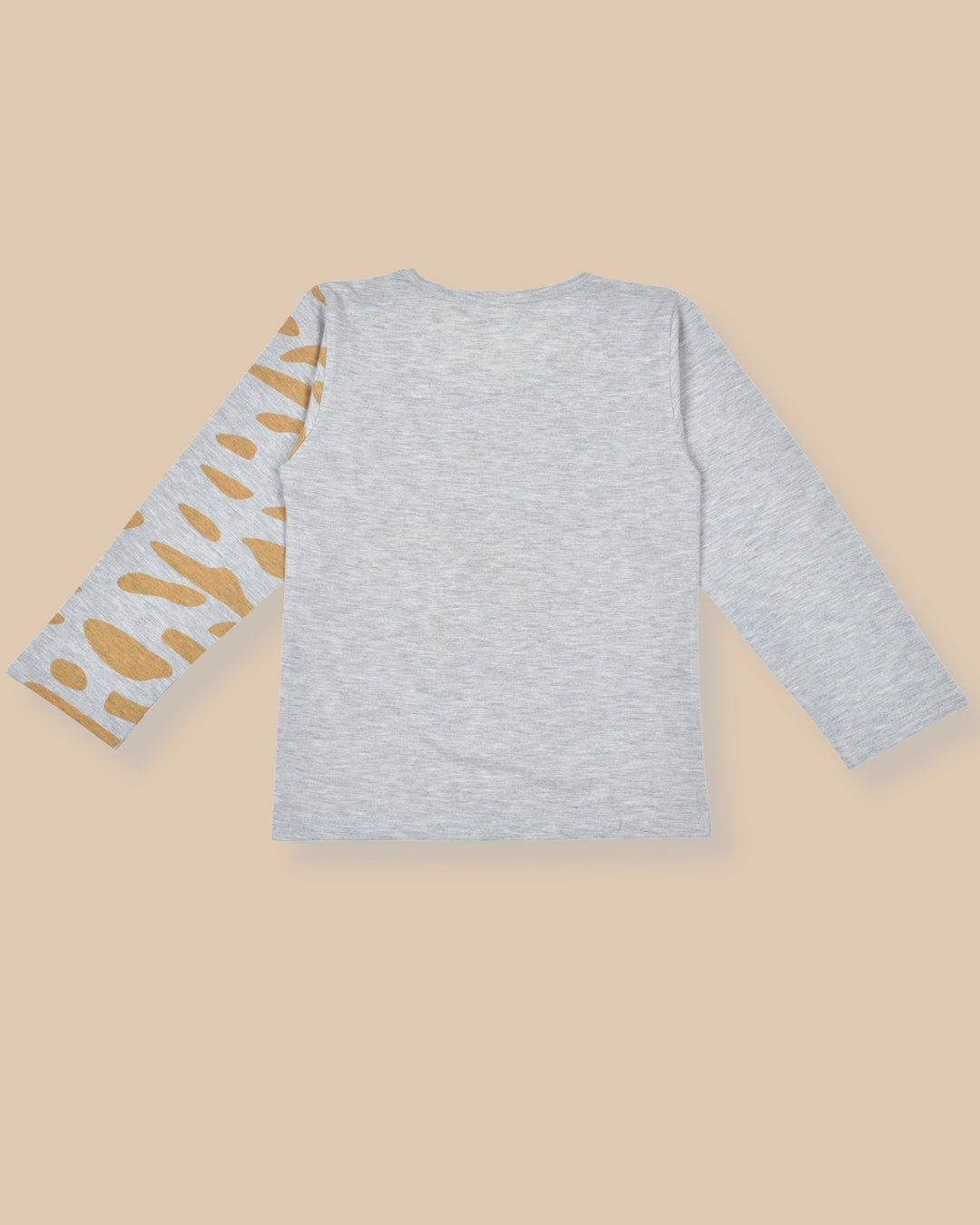 Grey Tiger Printed Cotton Night Suit for Kids