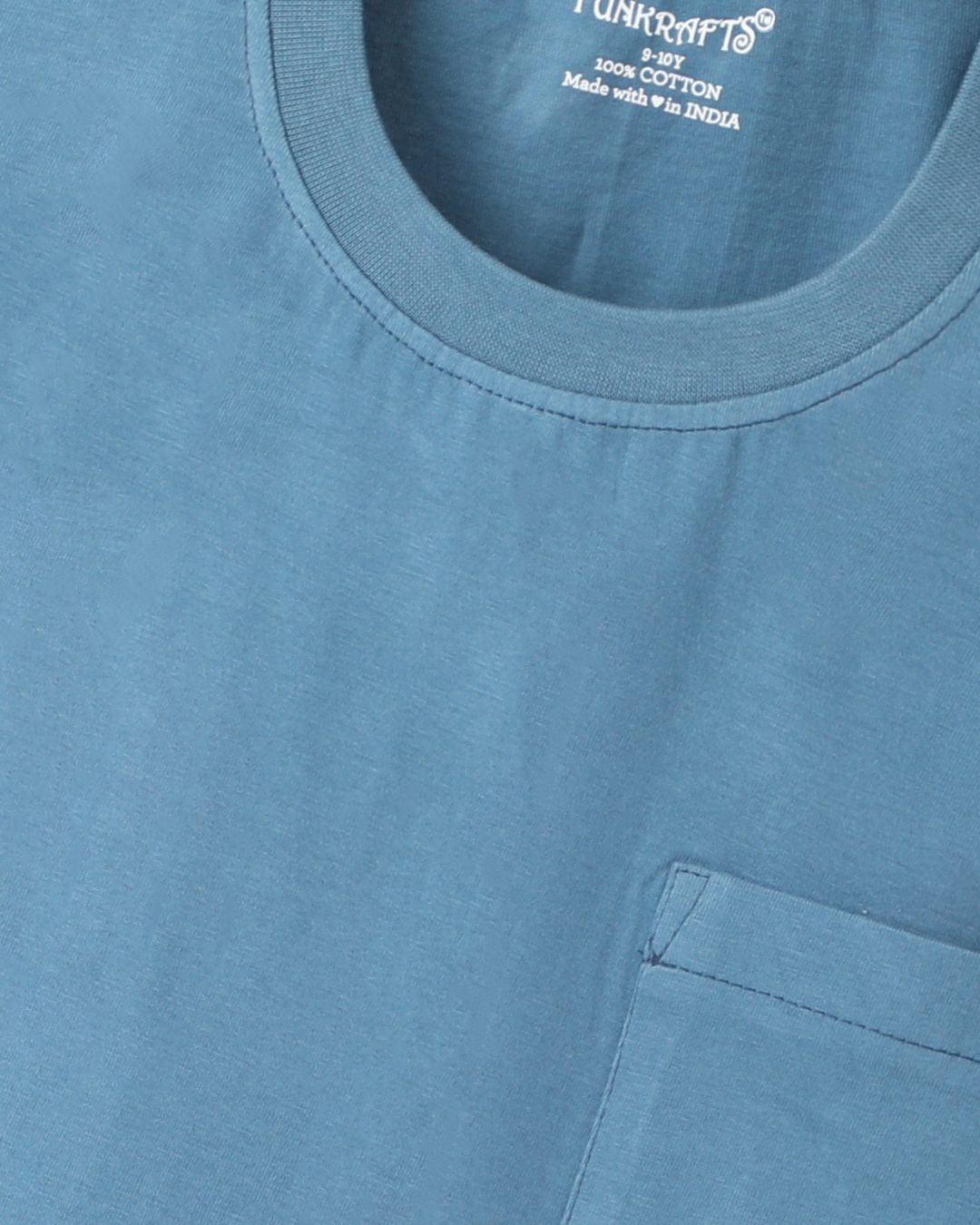 Blue Premium Cotton Half Sleeves Solid T-Shirt & Shorts Set for Boys