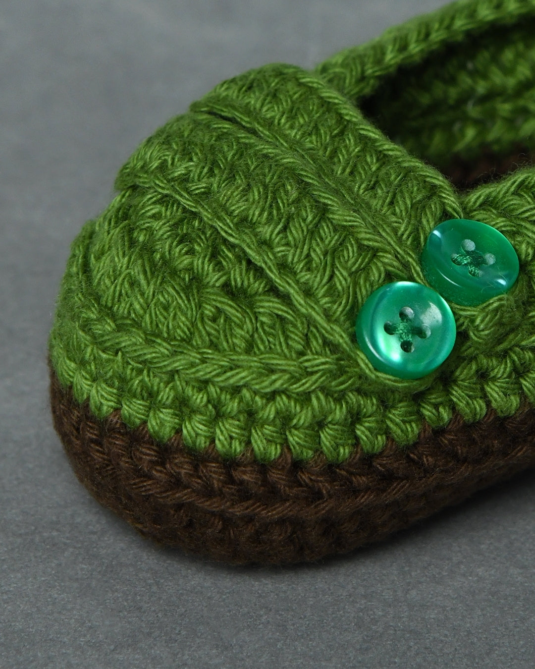 Green Handmade Organic Thread Crochet Infant Baby Booties for Kids
