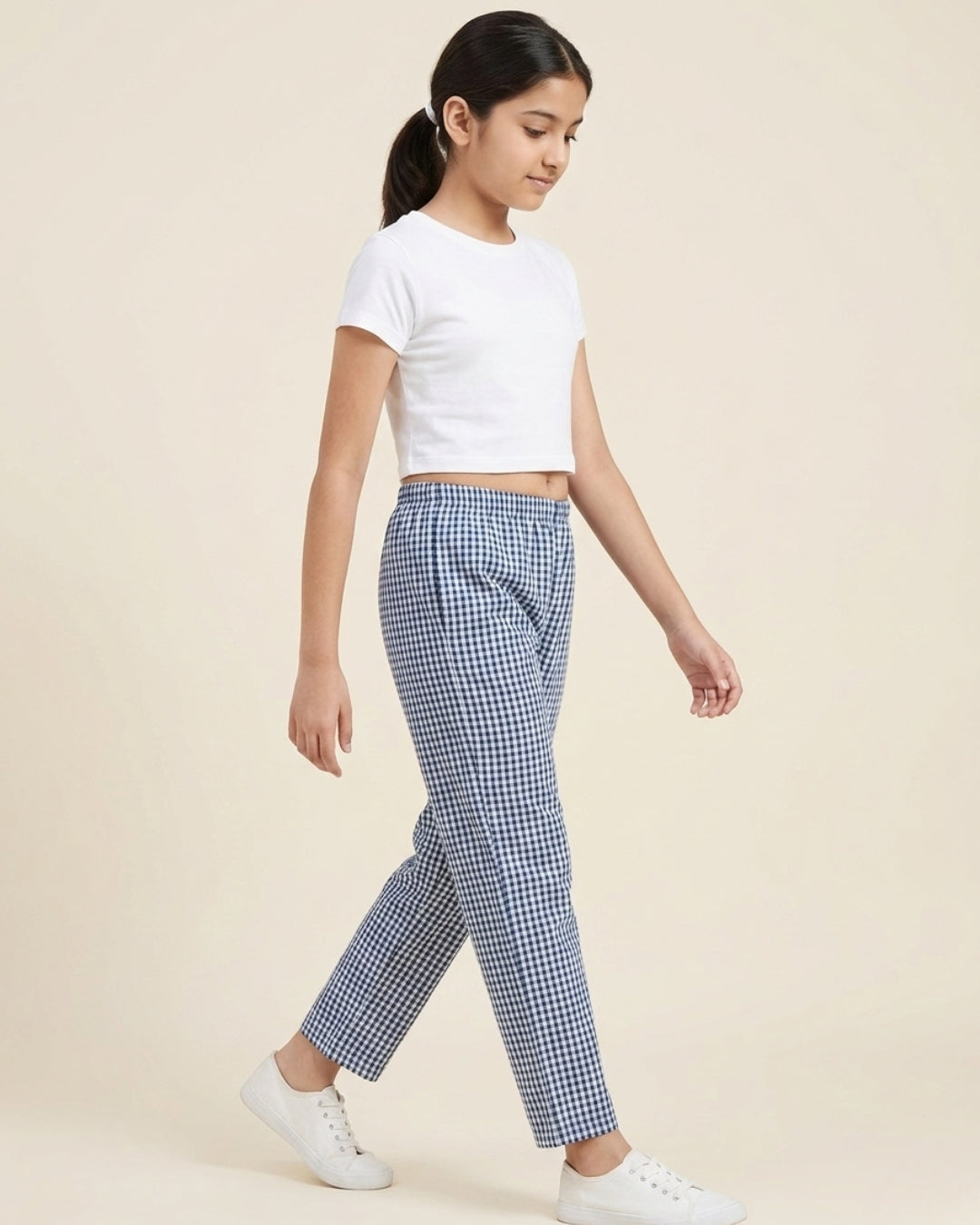 Black & White Checks Printed Kids Pyjamas