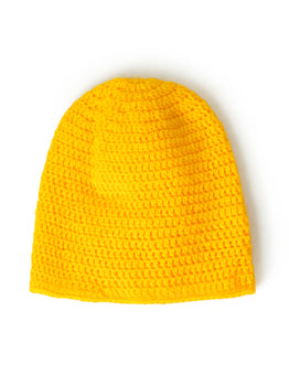 White Handmade Woollen Cap for Girls with Flower