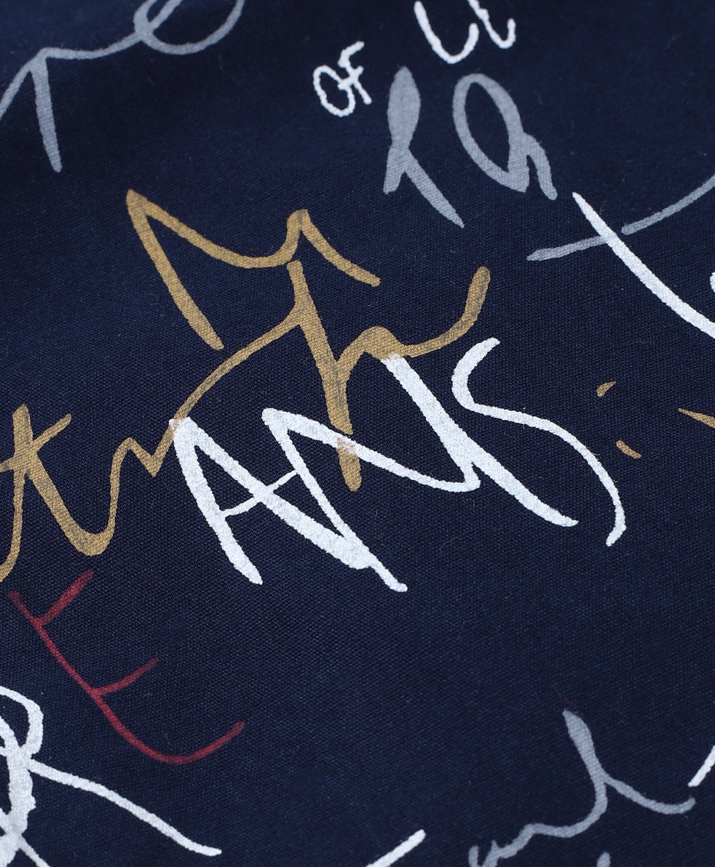 Navy Blue Typographic Printed Pure Cotton Night Suit for Kids