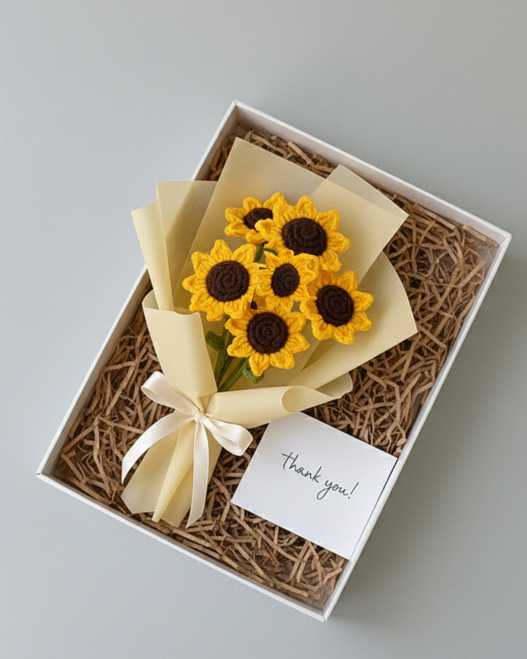 Handmade Crochet Sunflower Bouquet