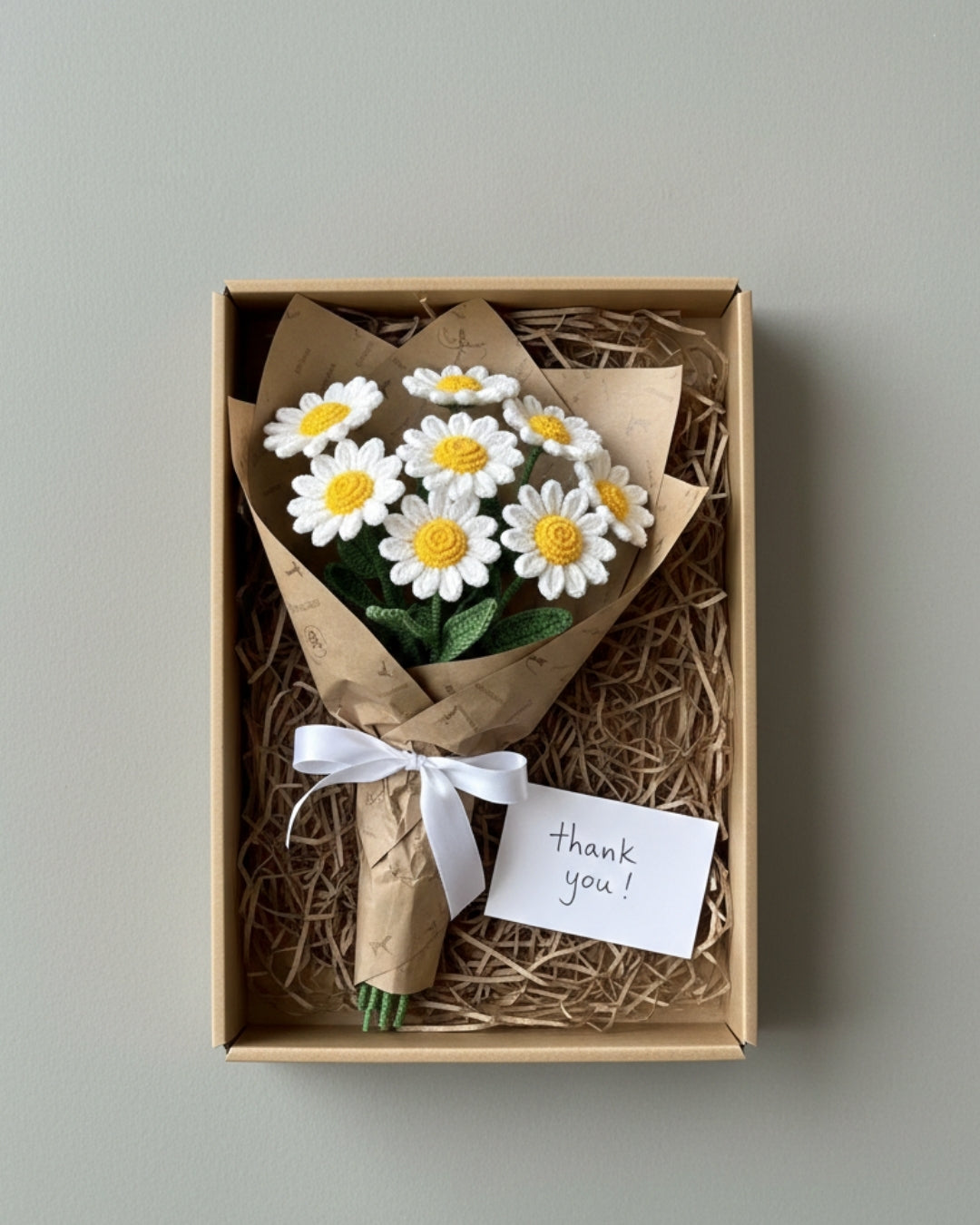 Handmade Crochet Daisy Bouquet