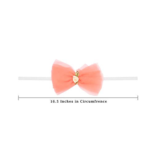 Pack of 10 Multicolor Bows Headbands for Girls