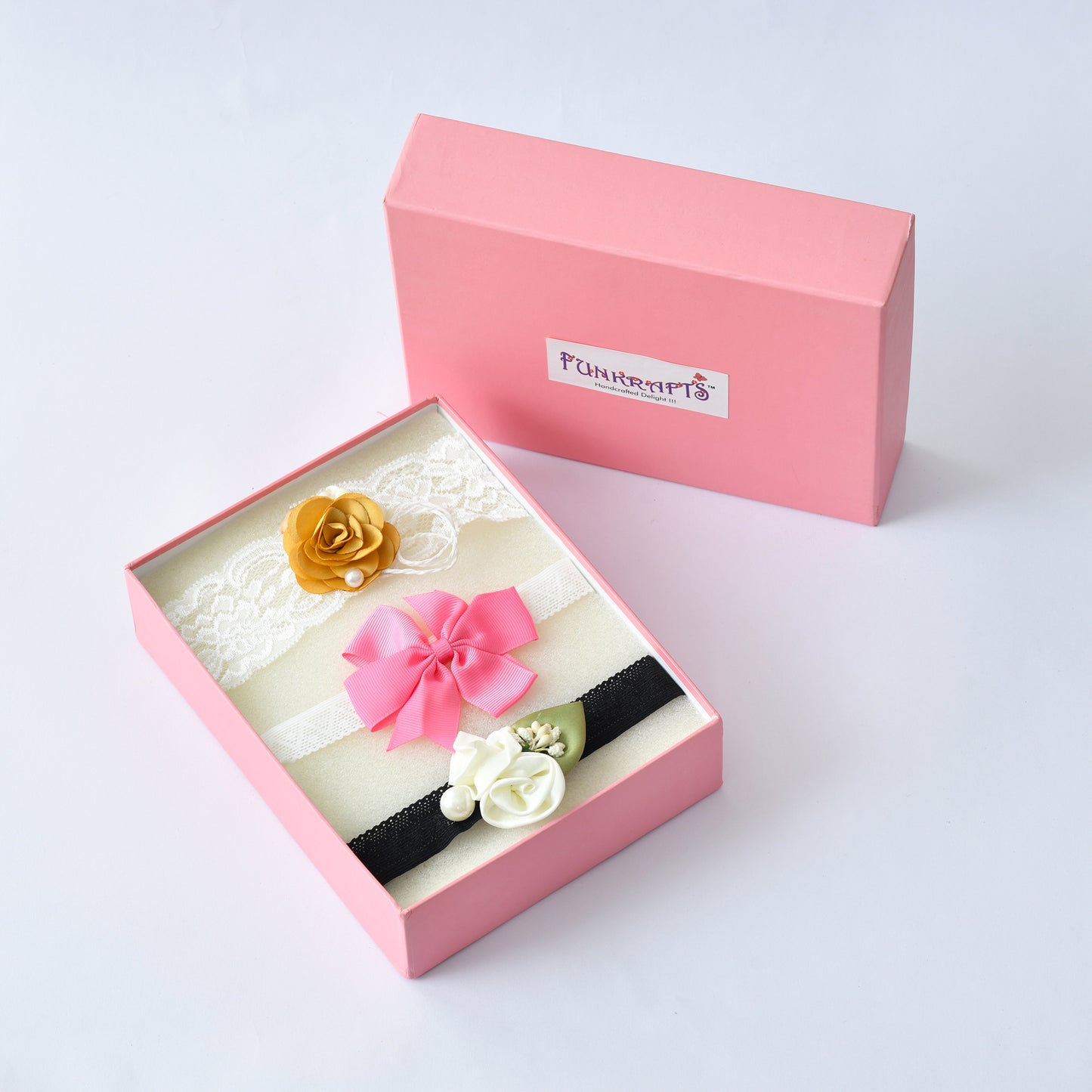 Multicolor Headbands for Girls Gift Box ( Pack of 3 )