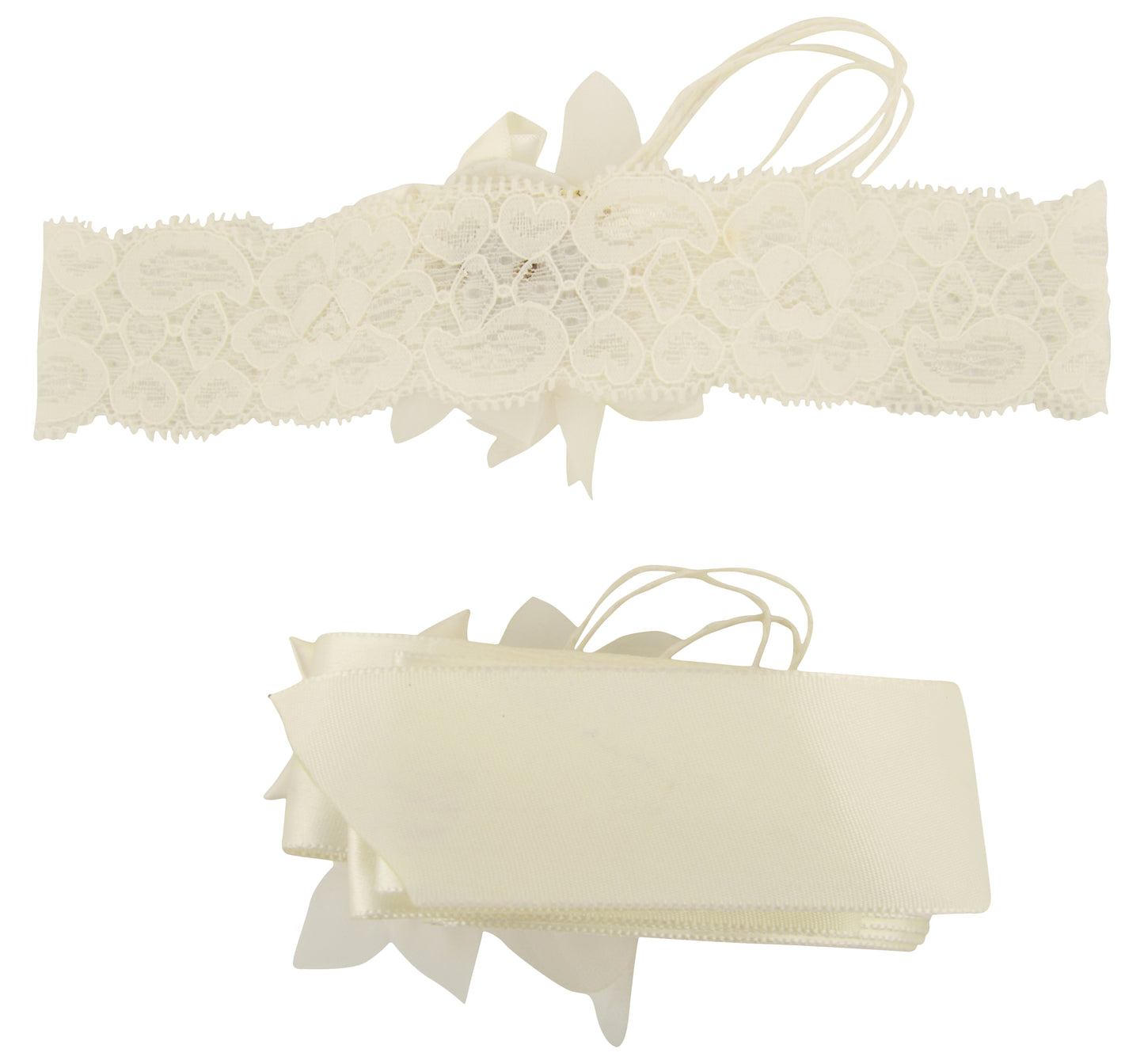 Black & Off White Classy Headband & Sash Set for Girls