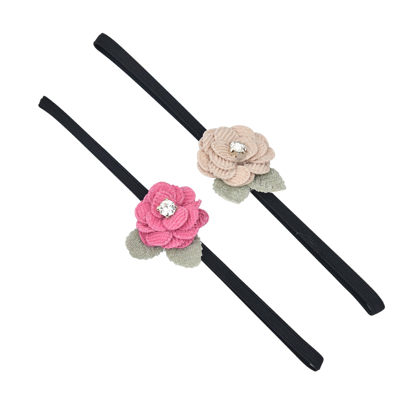 Multicolor Pack of 2 Beautiful Chic & Sleek Headbands for Girls