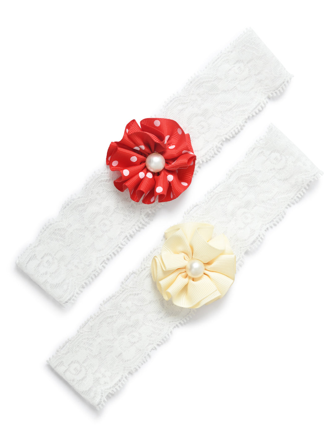 Set of 2 Multicolour Floral Baby Headbands