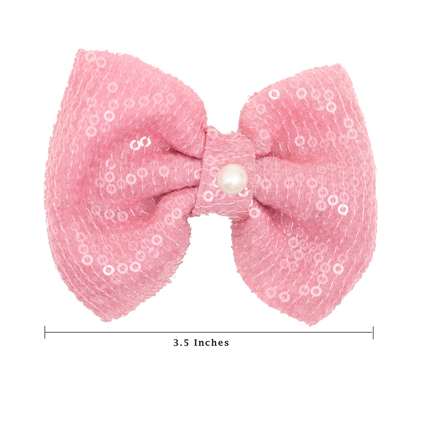 Set of 3 Sparkling Bow Hair Clips for Girls