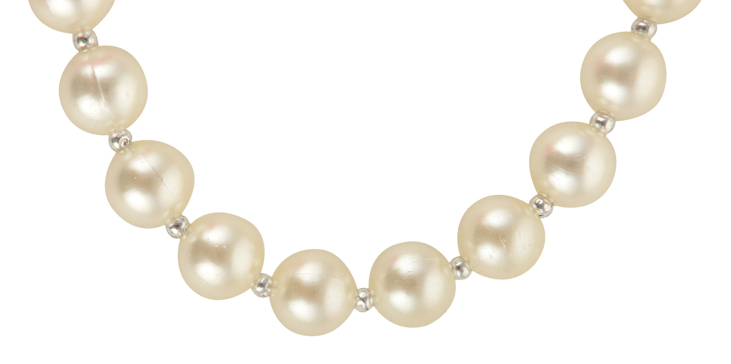 Pink Pearl Necklace With Rose