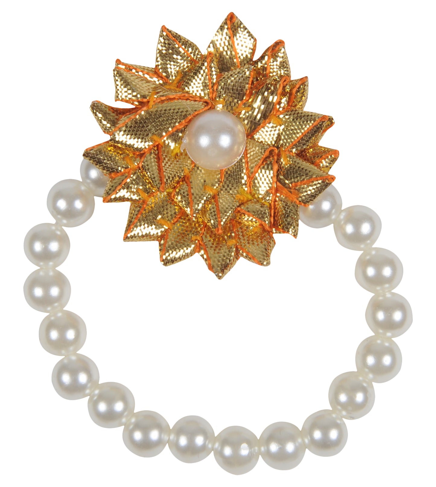 Golden Maang Tika & Bracelet Set