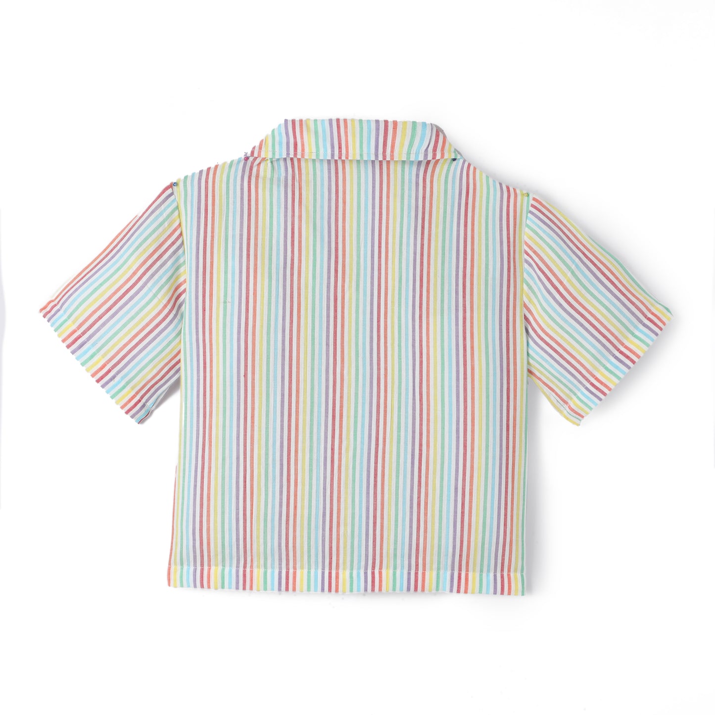 Pack of 2 - Premium Cotton Half Sleeves Printed Collar Style T-Shirt & Shorts Set for Girls - Navy Blue & Multicolor