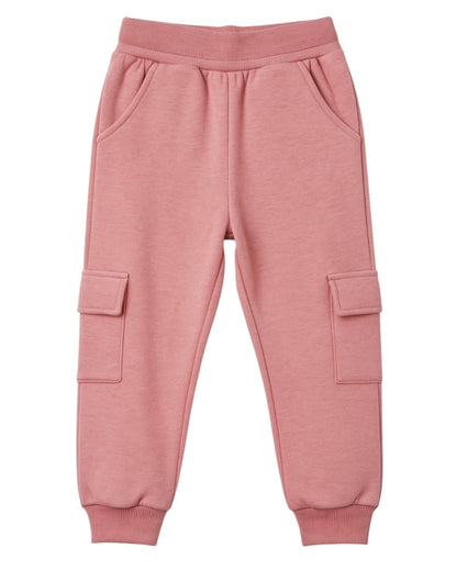 Puppy Printed Premium Cotton Half Sleeves White T-Shirt with Pink Jogger for Boys & Girls