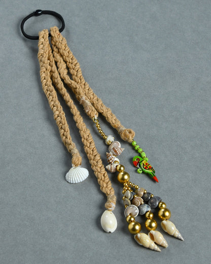 Beige Boho Hair Tie for Girls