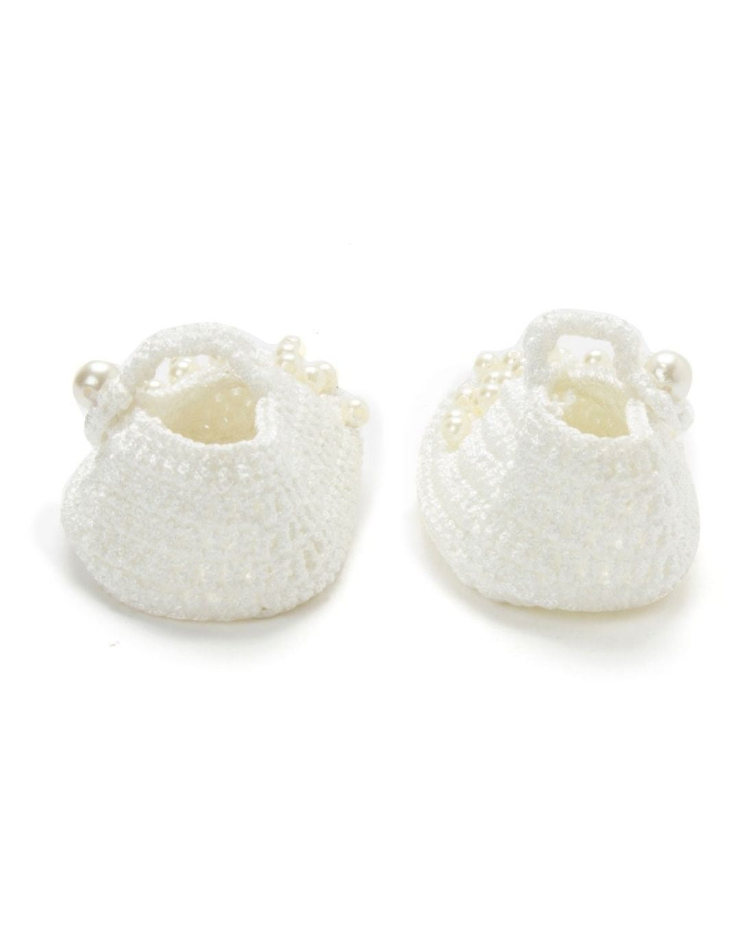 White Crochet Baby Booties