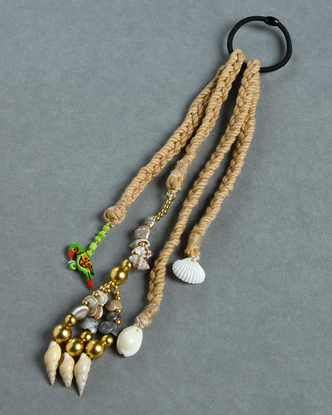 Beige Boho Hair Tie for Girls