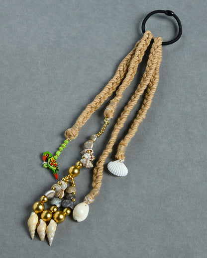 Beige Boho Hair Tie for Girls