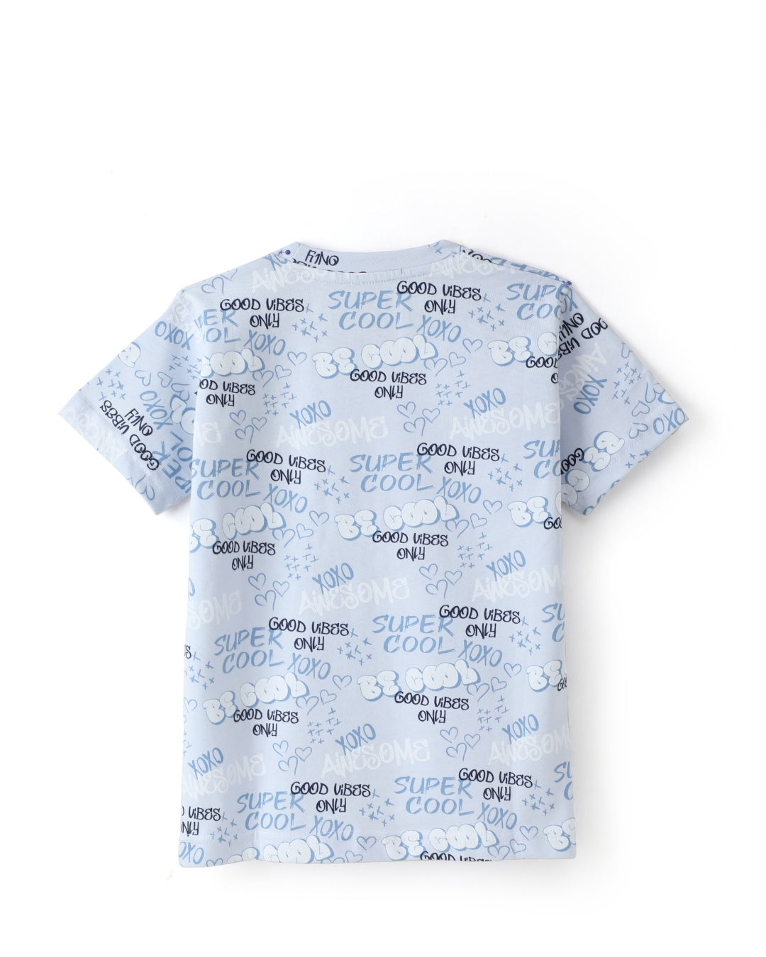 Blue Super Cool Printed Premium Cotton T-Shirt & Shorts Set with Pocket for Girls & Boys