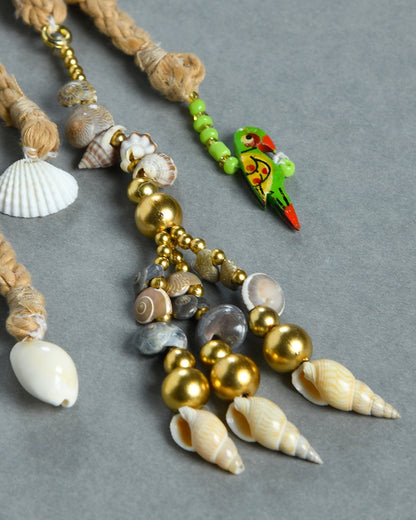 Beige Boho Hair Tie for Girls