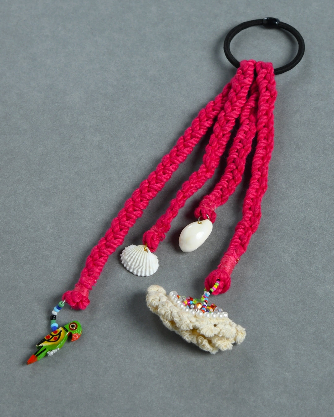 Pink Boho Hair Tie for Girls