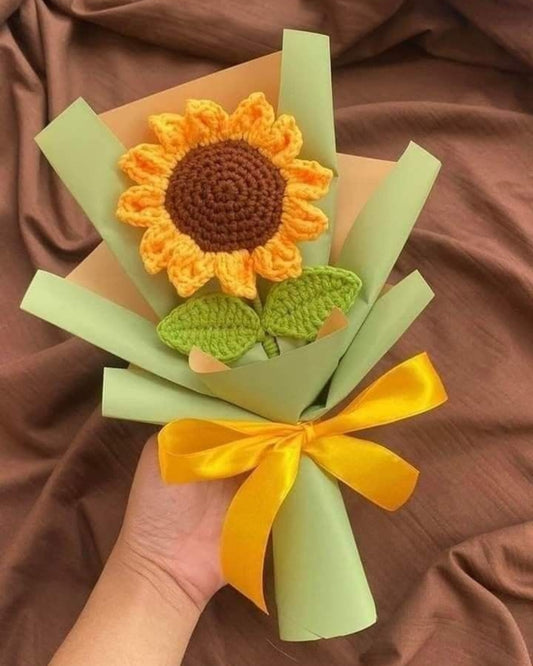 Handmade Crochet Sunflower Bouquet