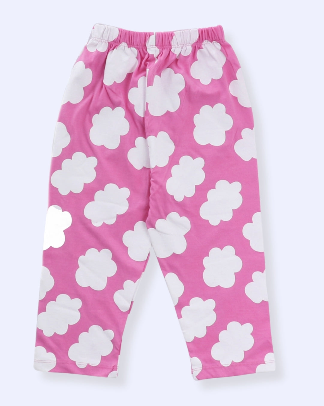 Pink Cloud Printed Cotton Nightwear for Girls