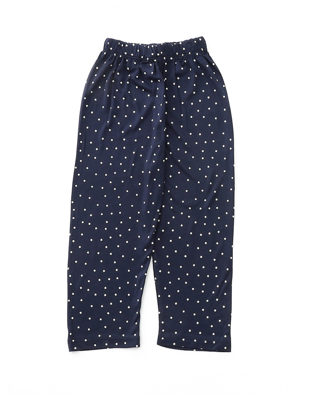 Blue Cotton Knit Full Length Printed Pajama