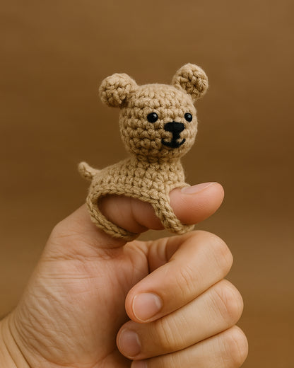 Set of 5 Crochet Adorable Handmade Finger Puppets for Fun Learning