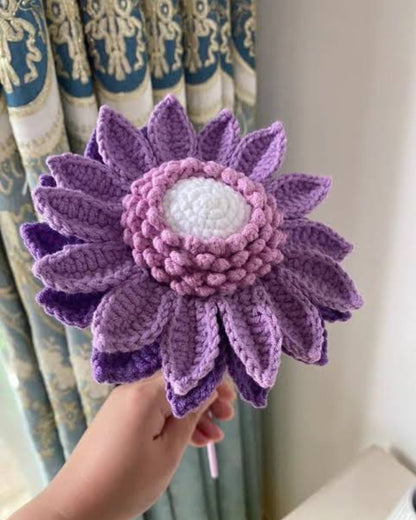 Handmade Purple Crochet Flower