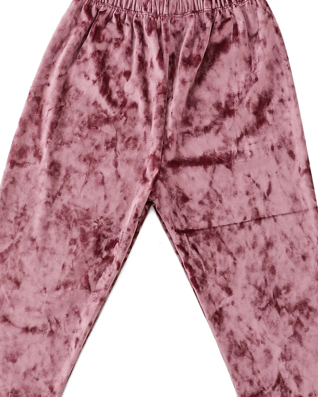 Pink Velvet Full Length Solid Color Pajama