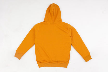 Mustard Cotton Fleece Unisex Hooded Sweatshirt for Kids