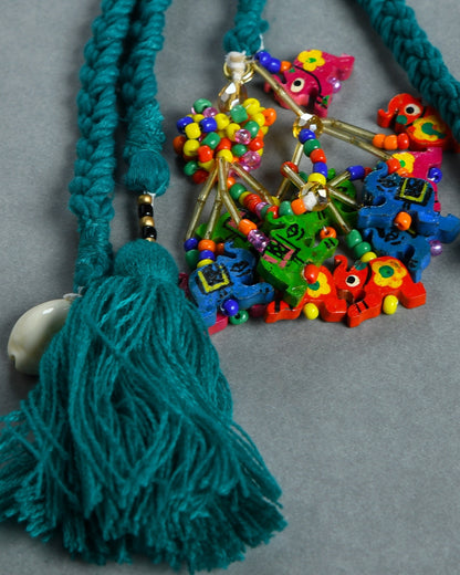 Teal Green Boho Hair Tie for Girls