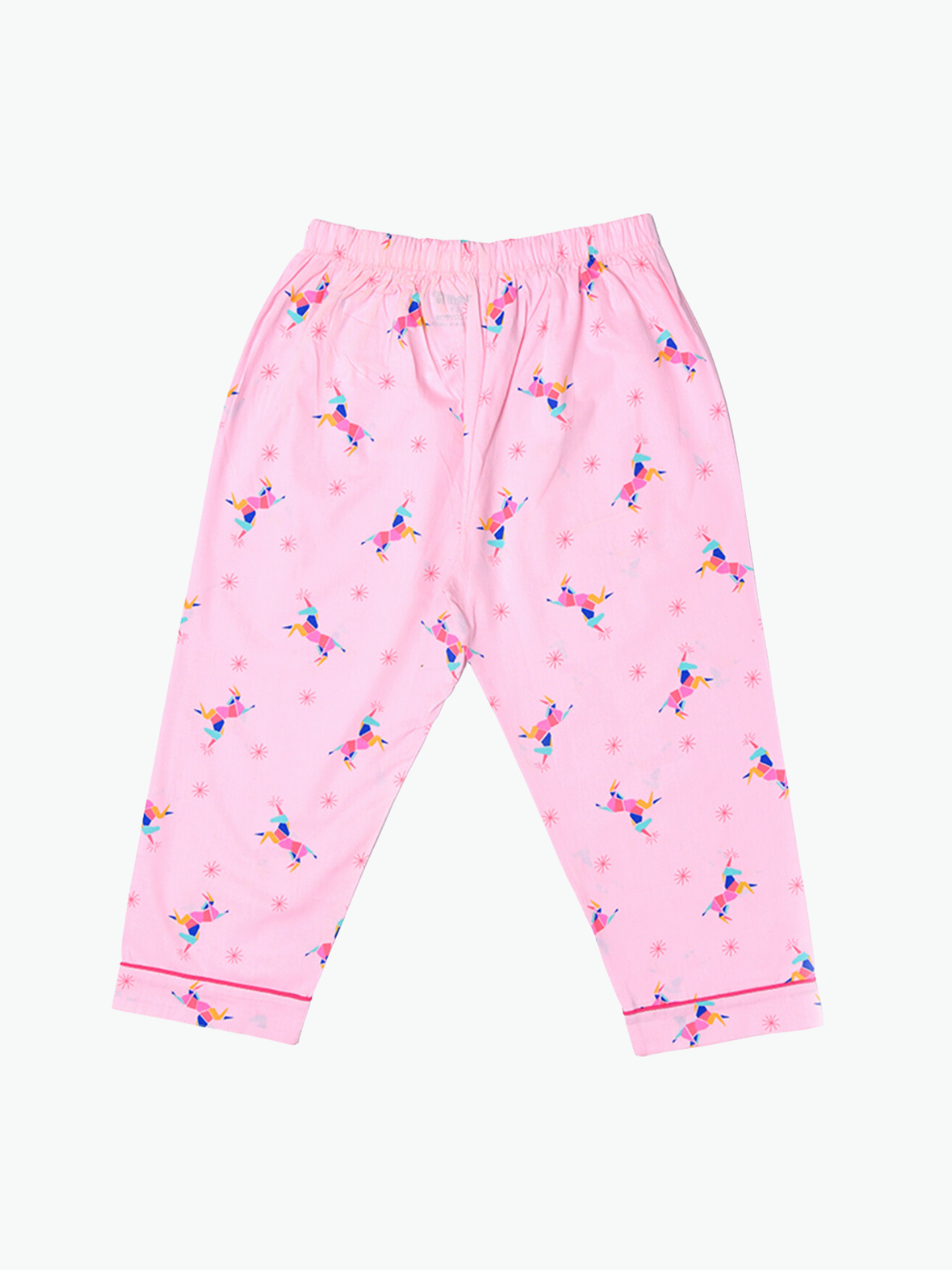 Pink Unicorn Printed Cotton Girls Nightwear