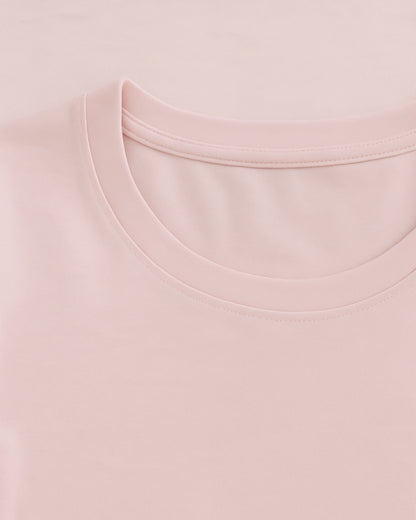 Light Pink Premium Cotton Checks Printed Half Sleeves T-Shirt & Pyjama Set for Girls