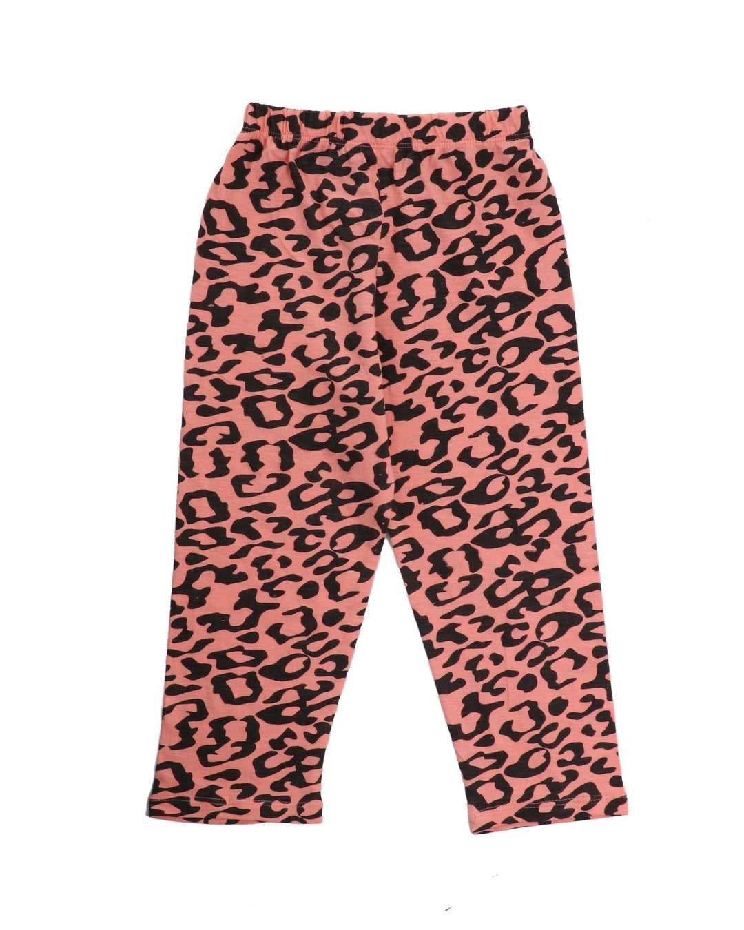 Coral Cotton Knit Full Length Printed Pajama