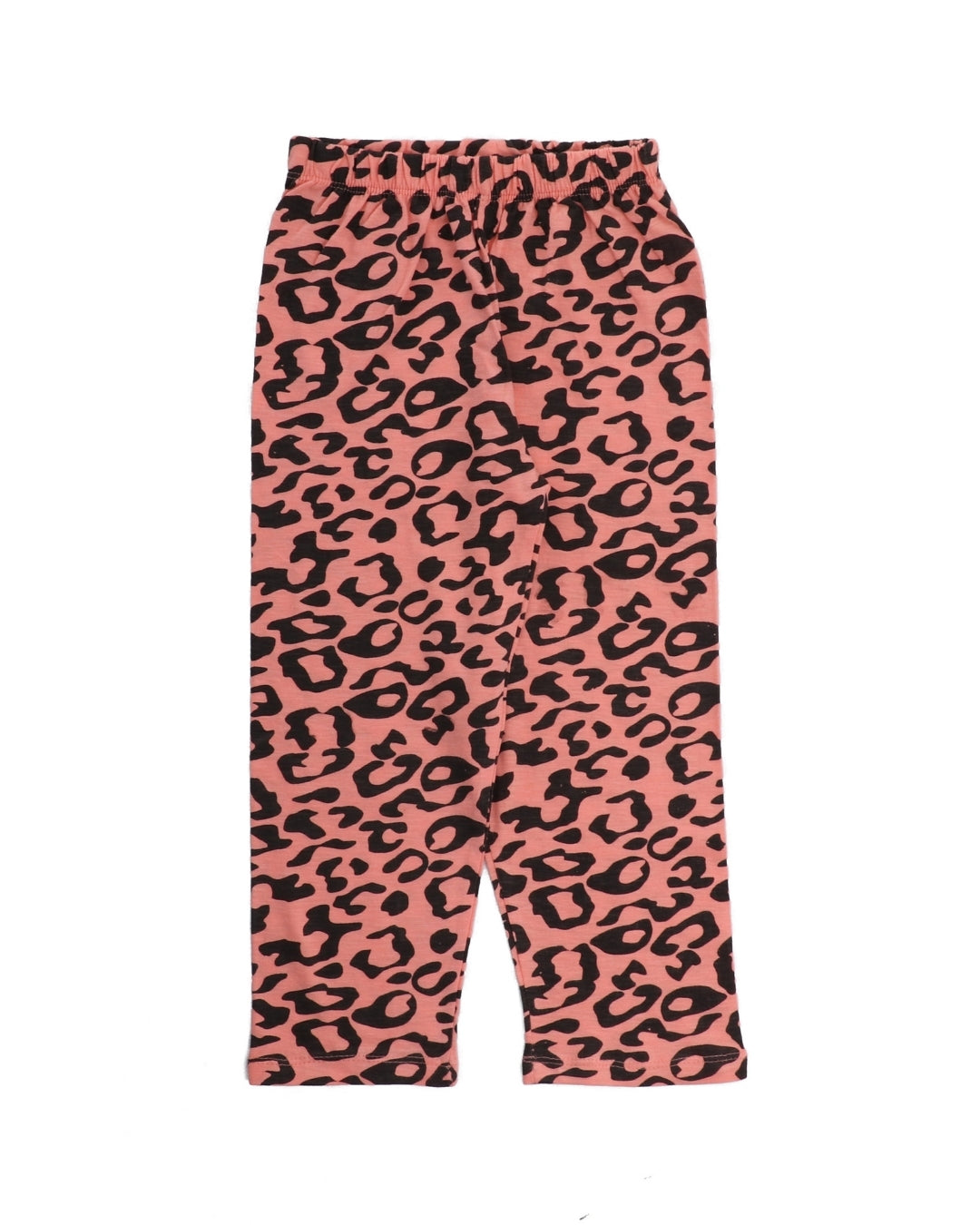 Coral Cotton Knit Full Length Printed Pajama