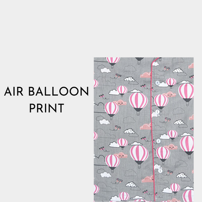 Hot Air Balloon Printed Cotton Girls Nightwear
