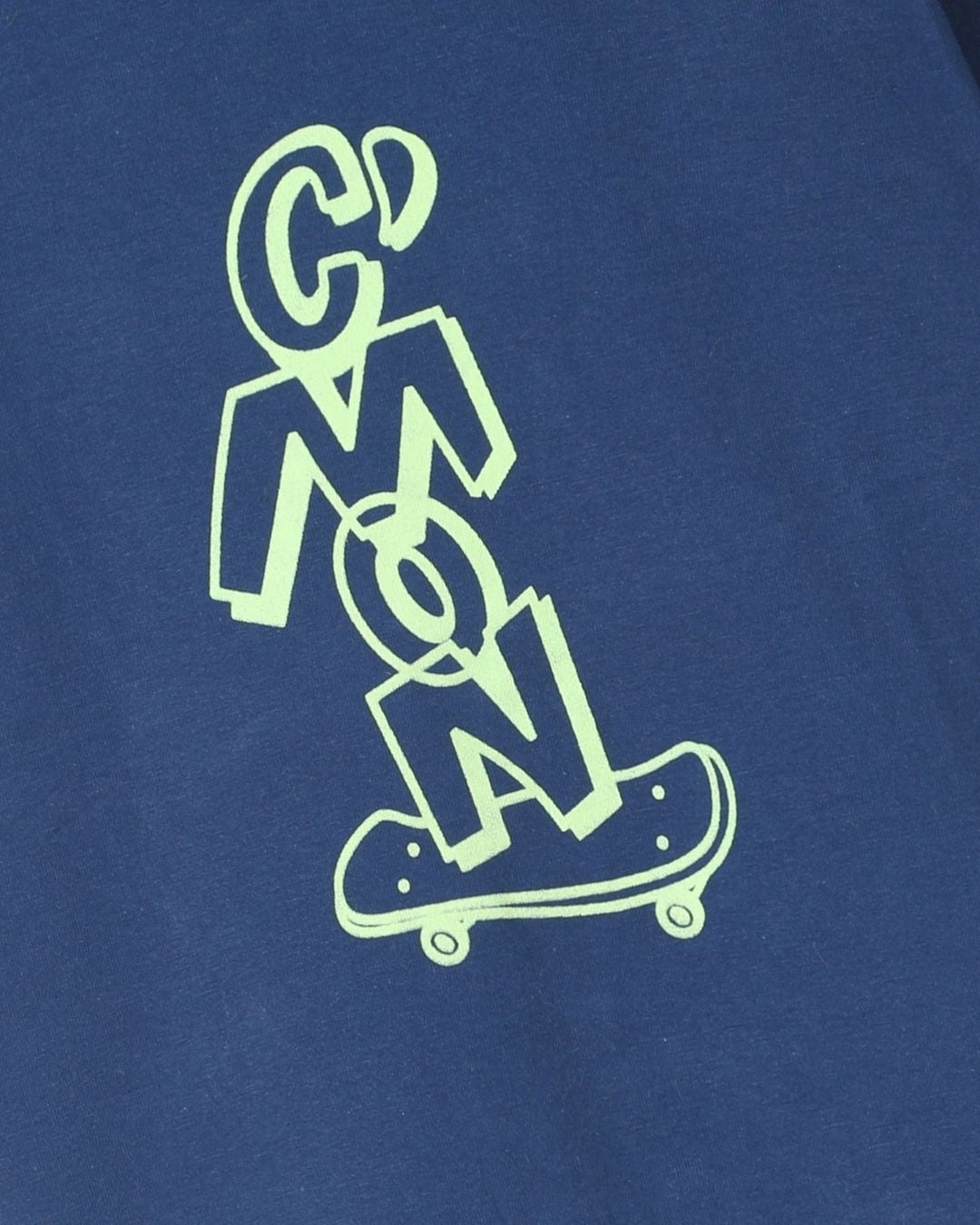 Graphic Printed Premium Cotton Half Sleeves Blue T-Shirt with Green Jogger for Boys