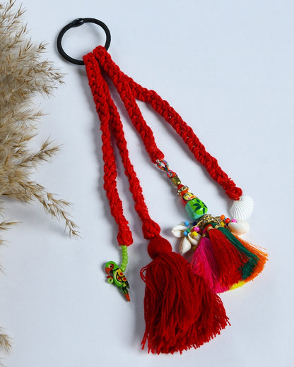 Red Boho Hair Tie for Girls