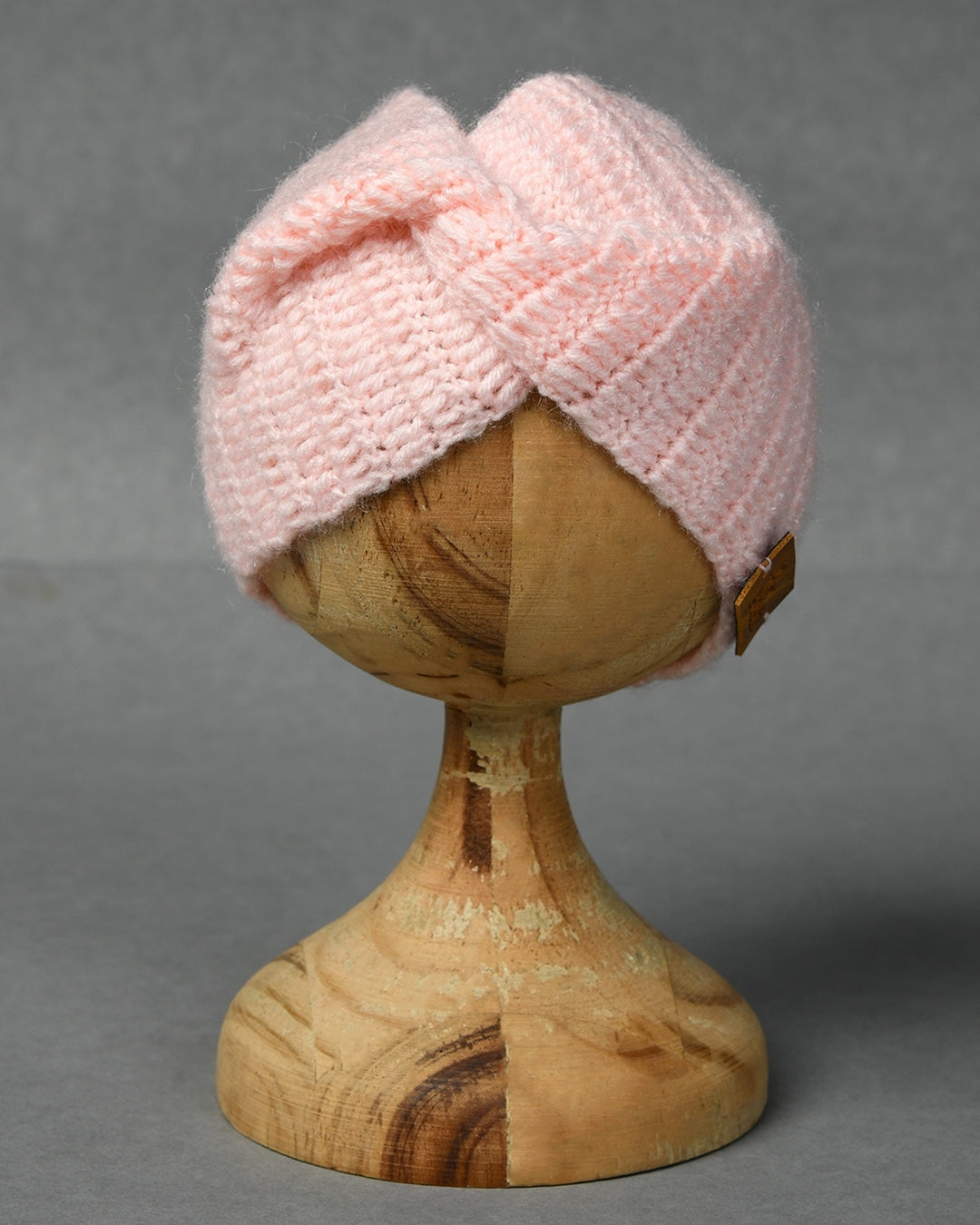 Pink Self Design Handmade Woollen Ear Warmer Muffs Headband for Girls