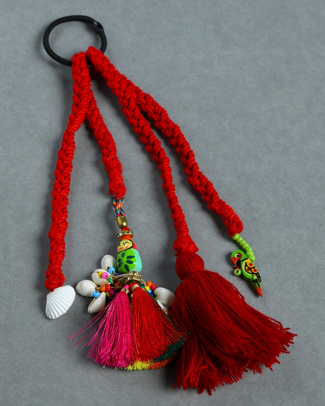 Red Boho Hair Tie for Girls
